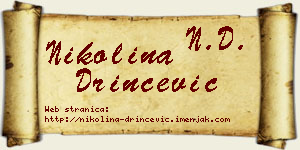 Nikolina Drinčević vizit kartica